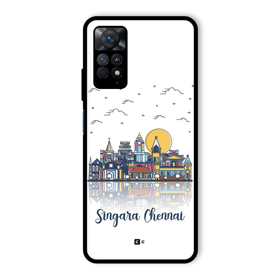 Chennai City Glass Back Case for Redmi Note 11 Pro