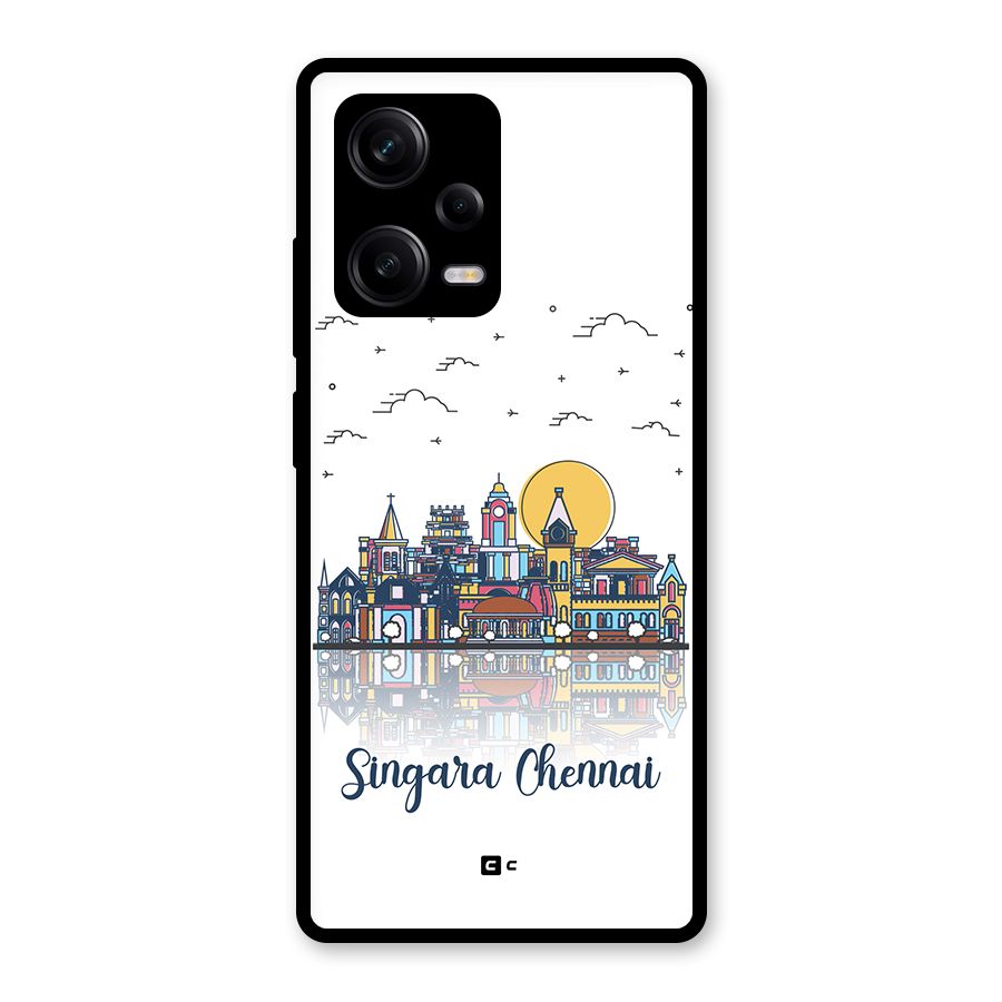 Chennai City Glass Back Case for Redmi Note 12 Pro