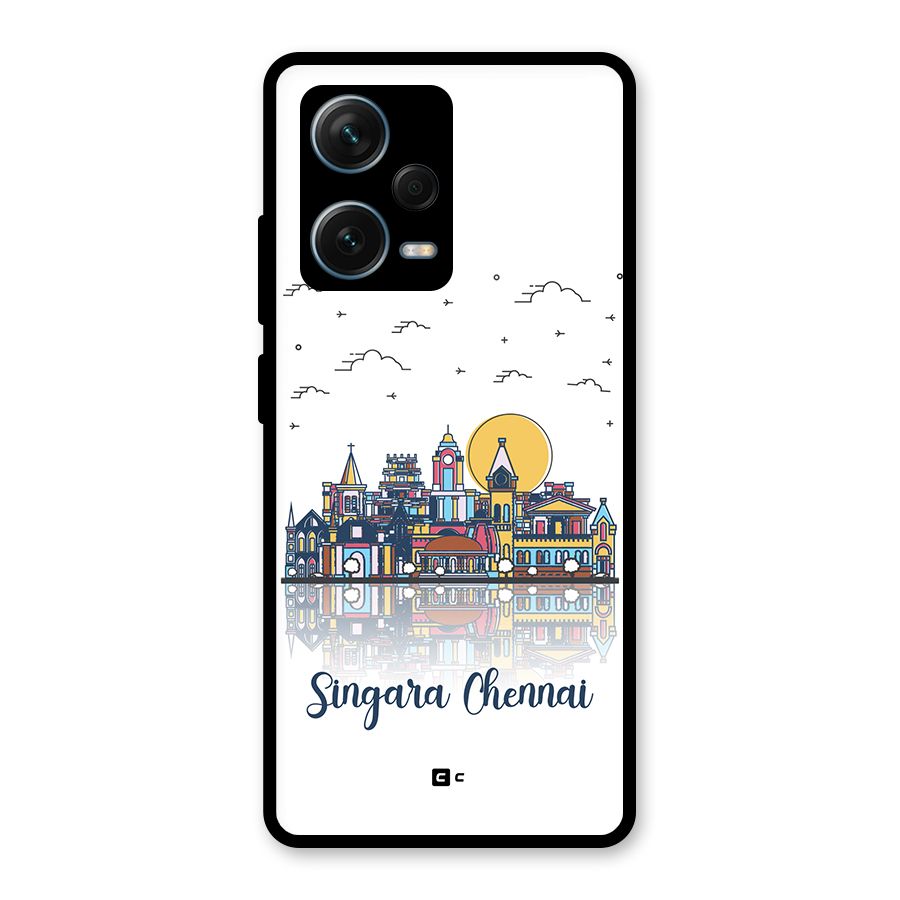 Chennai City Glass Back Case for Redmi Note 12 Pro Plus 5G
