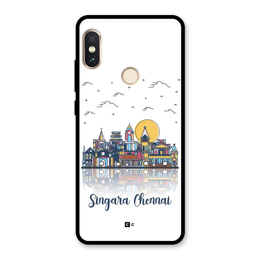 Chennai City Glass Back Case for Redmi Note 5 Pro