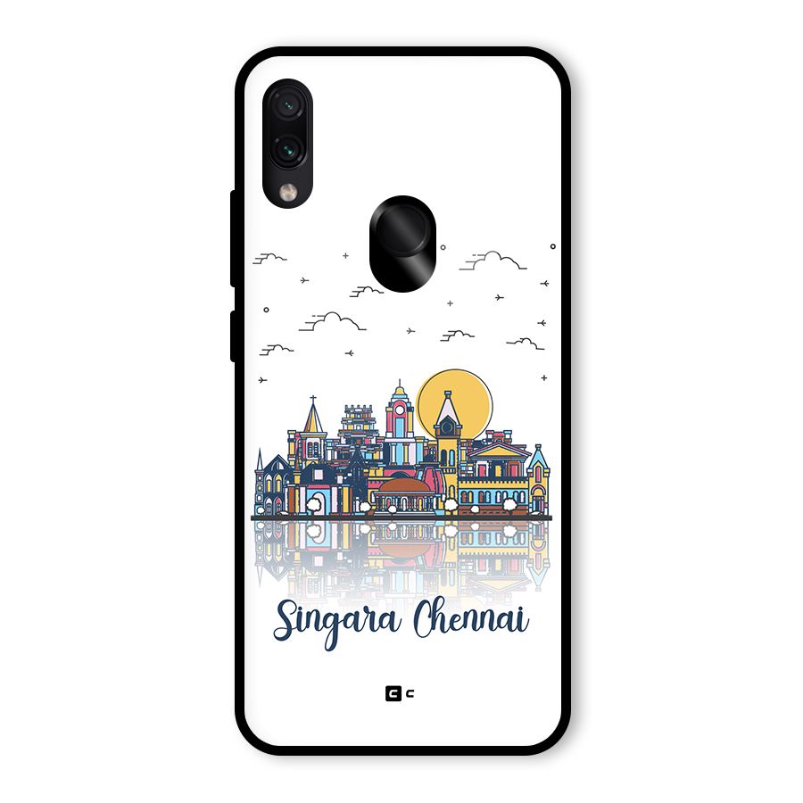 Chennai City Glass Back Case for Redmi Note 7S