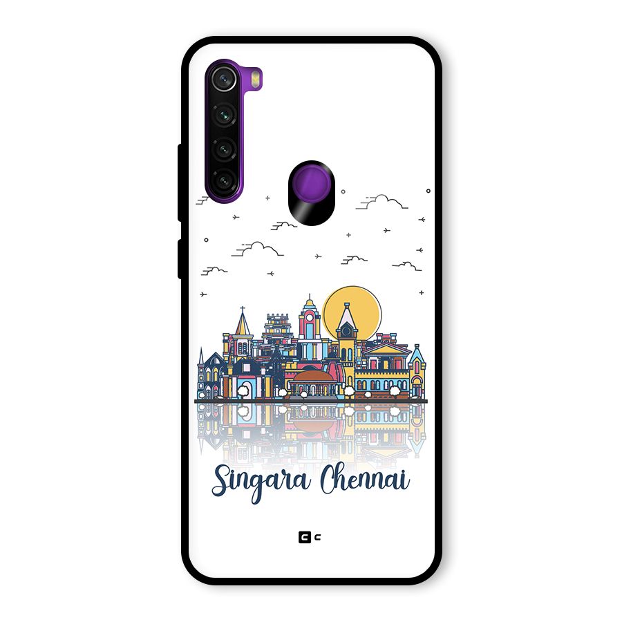 Chennai City Glass Back Case for Redmi Note 8