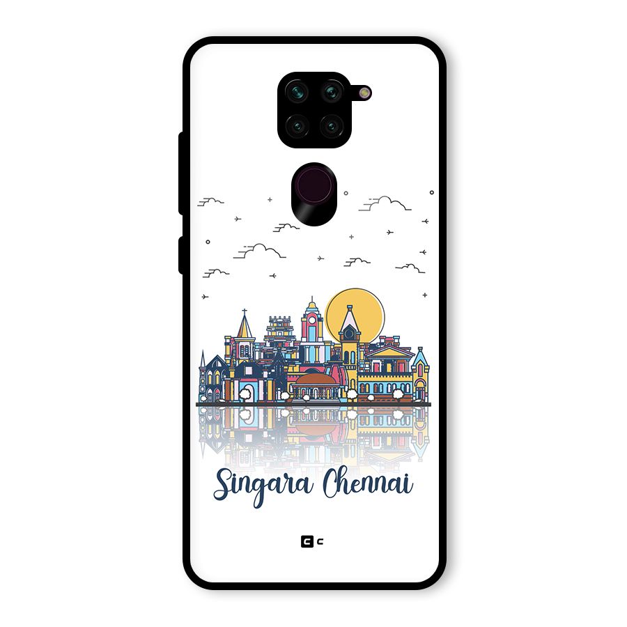 Chennai City Glass Back Case for Redmi Note 9
