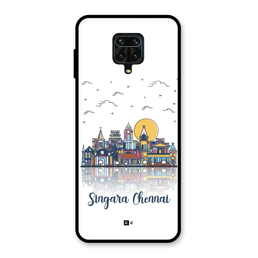 Chennai City Glass Back Case for Redmi Note 9 Pro