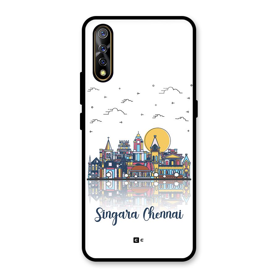 Chennai City Glass Back Case for Vivo S1
