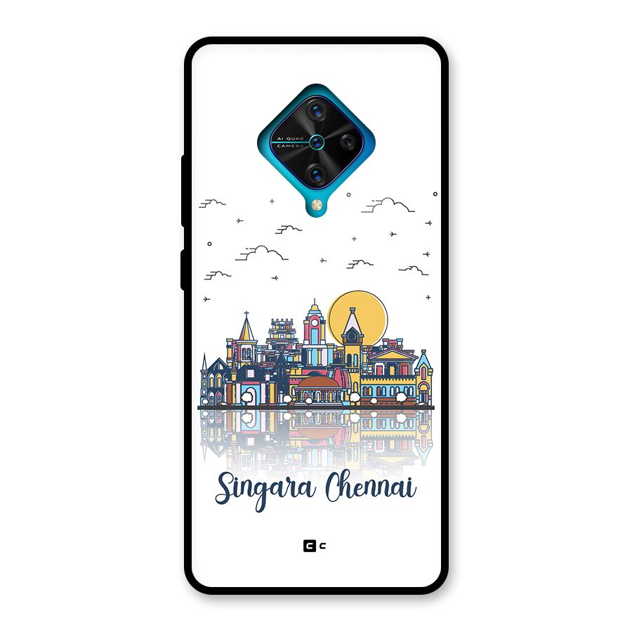 Chennai City Glass Back Case for Vivo S1 Pro