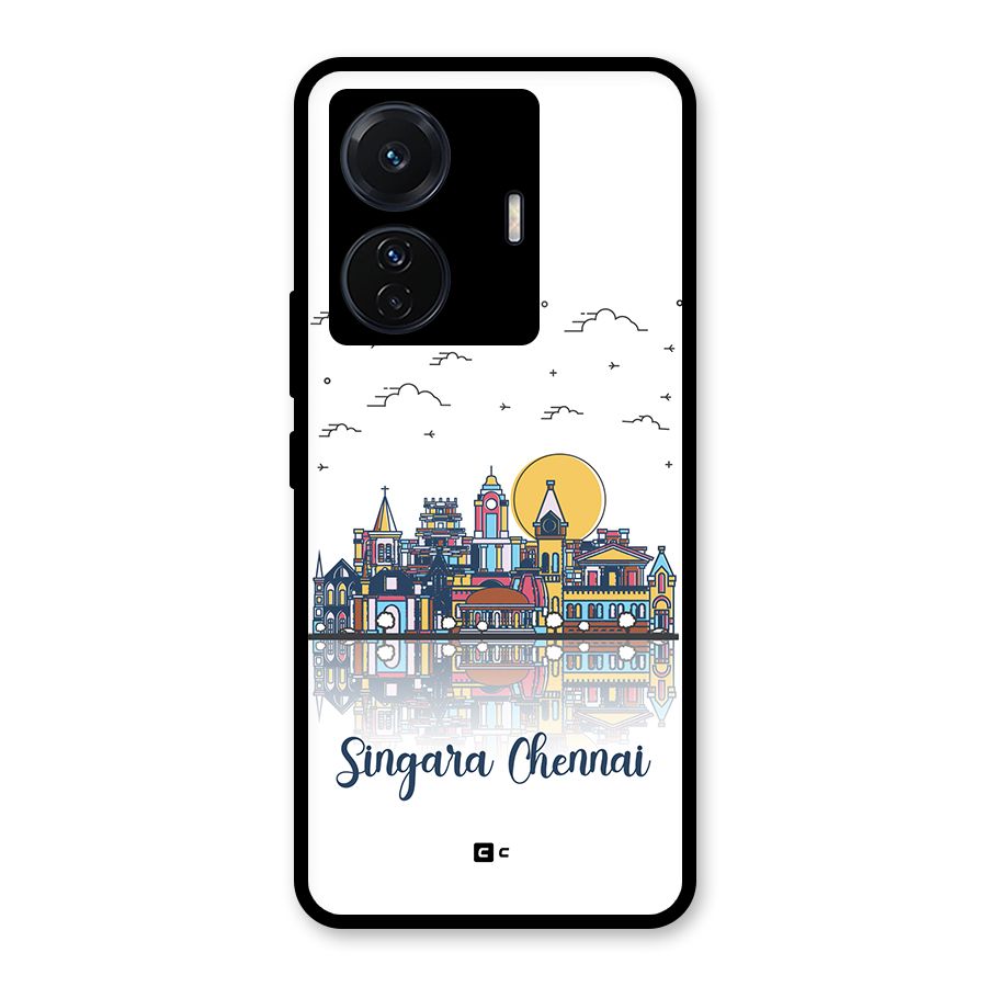Chennai City Glass Back Case for Vivo T1 Pro