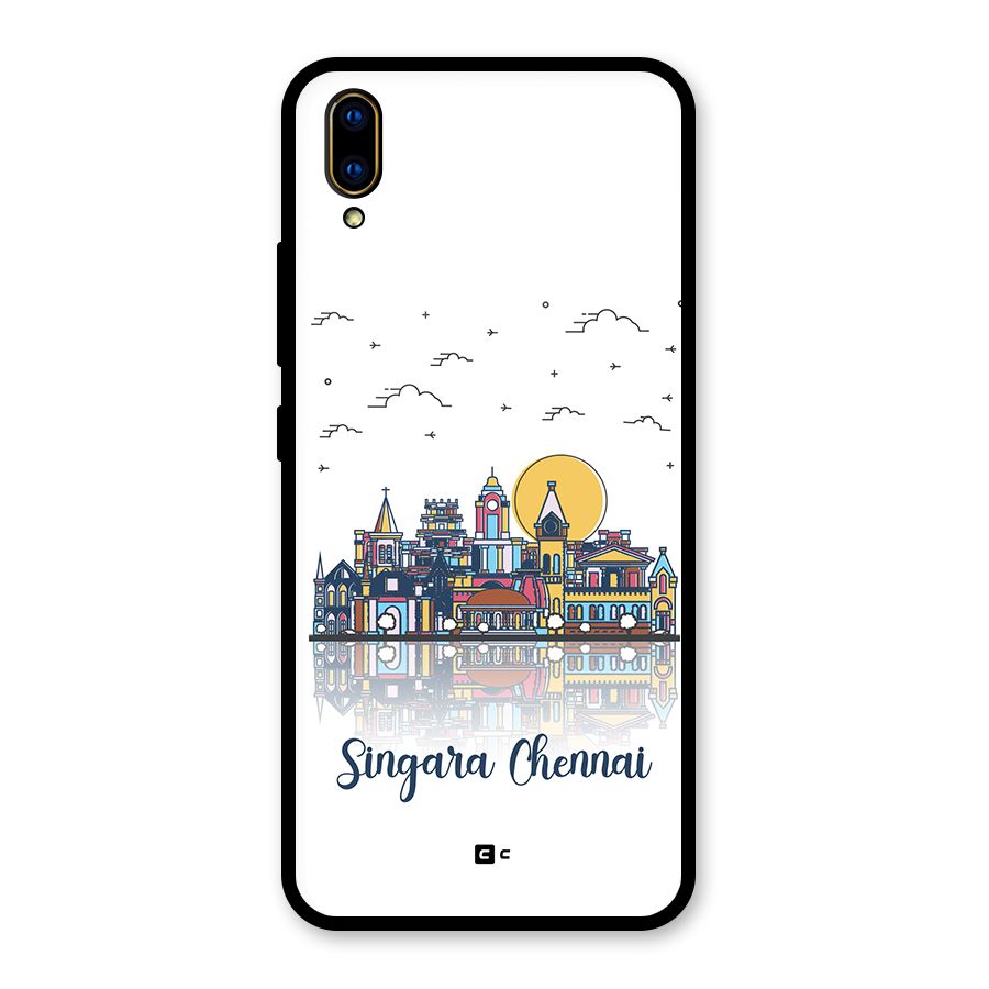 Chennai City Glass Back Case for Vivo V11 Pro
