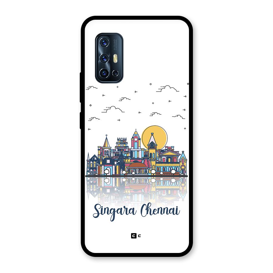 Chennai City Glass Back Case for Vivo V17