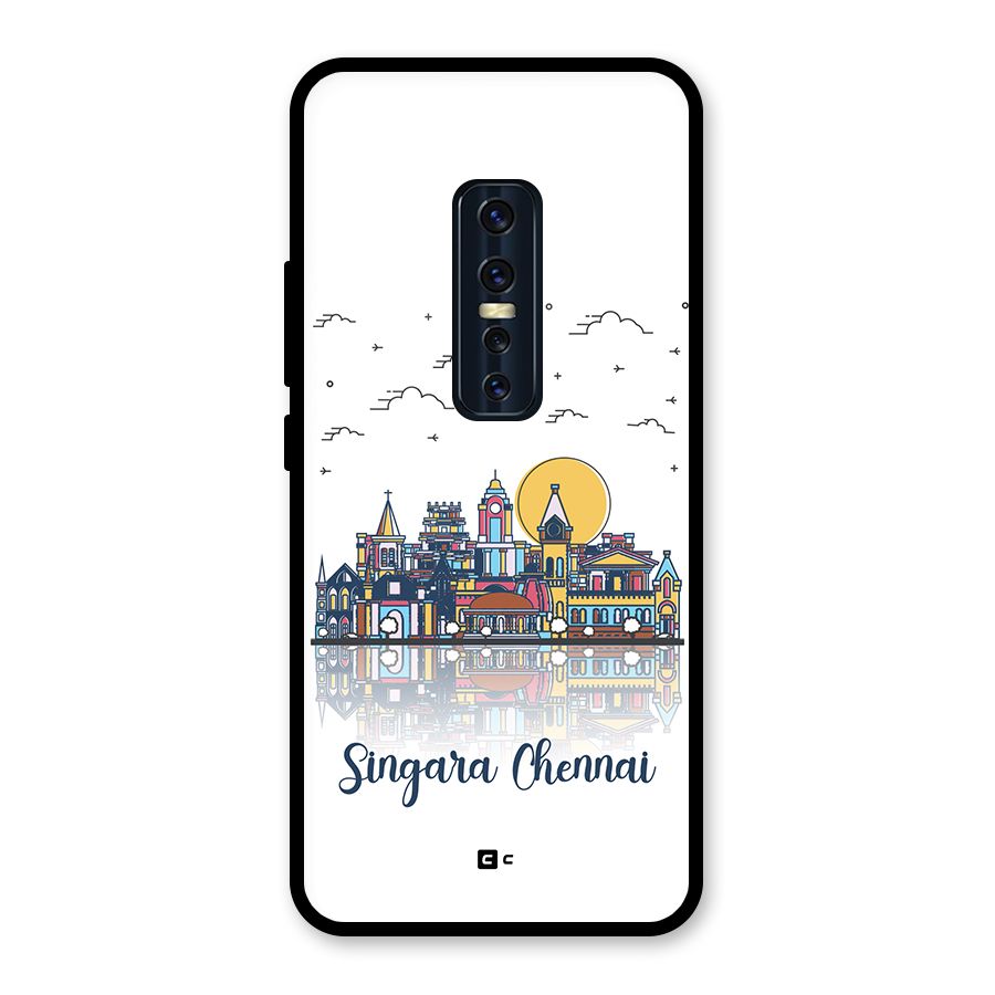 Chennai City Glass Back Case for Vivo V17 Pro