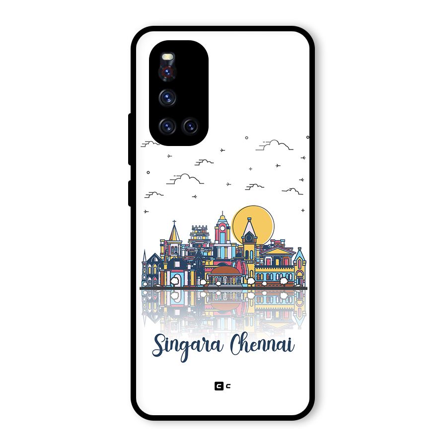Chennai City Glass Back Case for Vivo V19