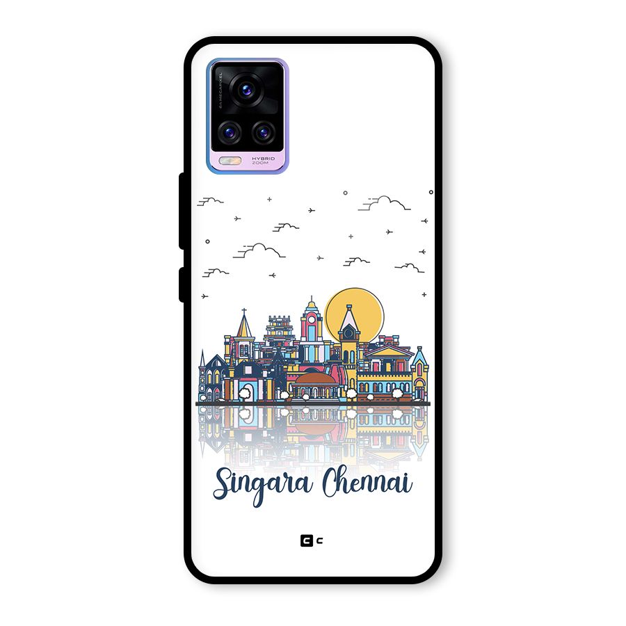Chennai City Glass Back Case for Vivo V20 Pro