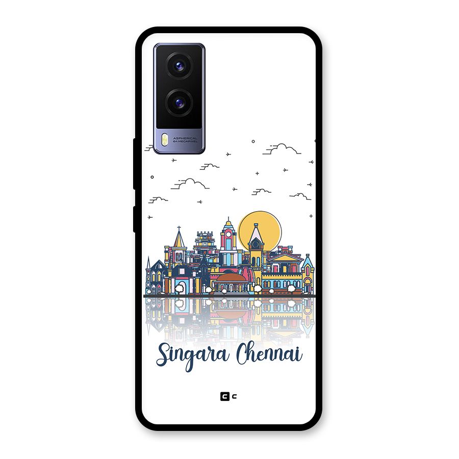 Chennai City Glass Back Case for Vivo V21e 5G