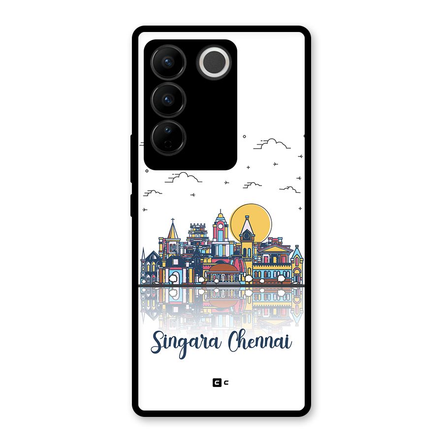 Chennai City Glass Back Case for Vivo V27