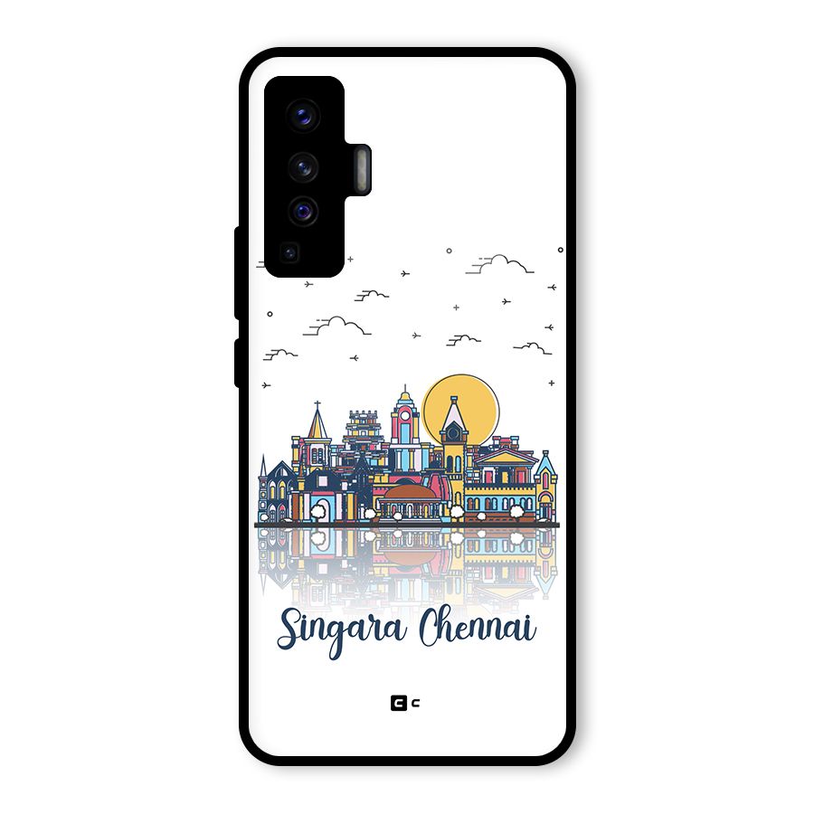 Chennai City Glass Back Case for Vivo X50