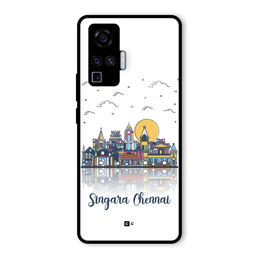 Chennai City Glass Back Case for Vivo X50 Pro