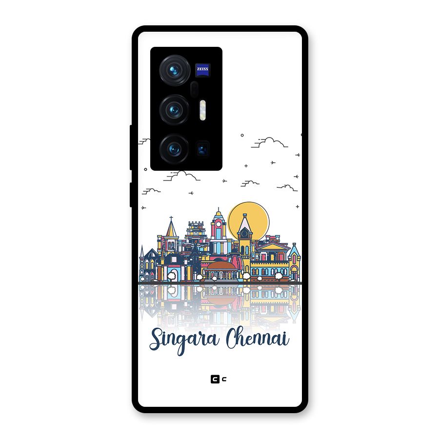 Chennai City Glass Back Case for Vivo X70 Pro Plus