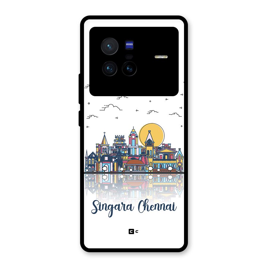 Chennai City Glass Back Case for Vivo X80