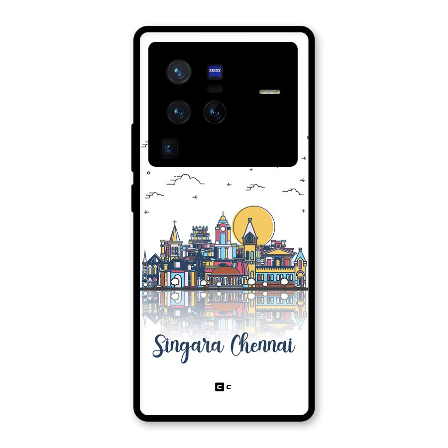 Chennai City Glass Back Case for Vivo X80 Pro