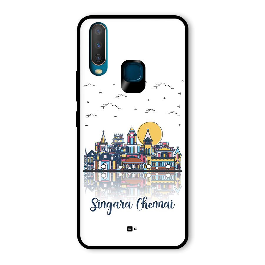 Chennai City Glass Back Case for Vivo Y12