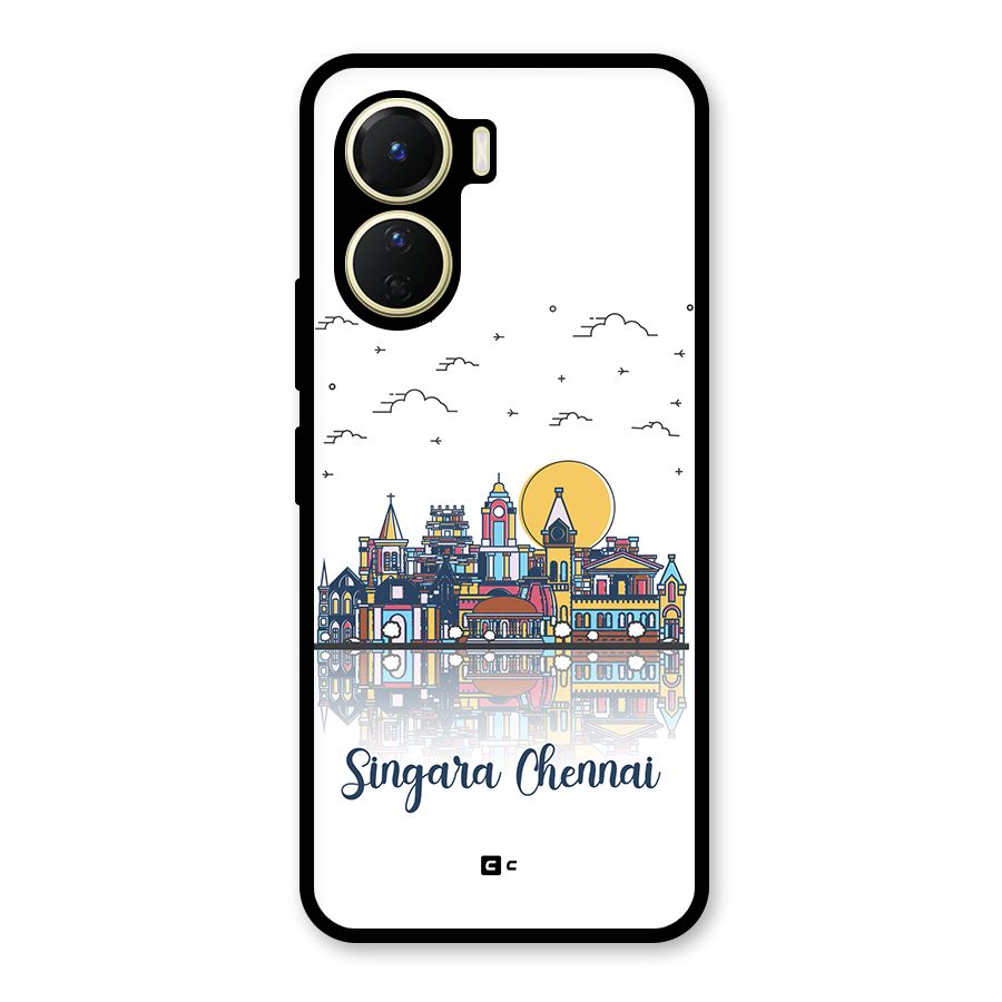 Chennai City Glass Back Case for Vivo Y16