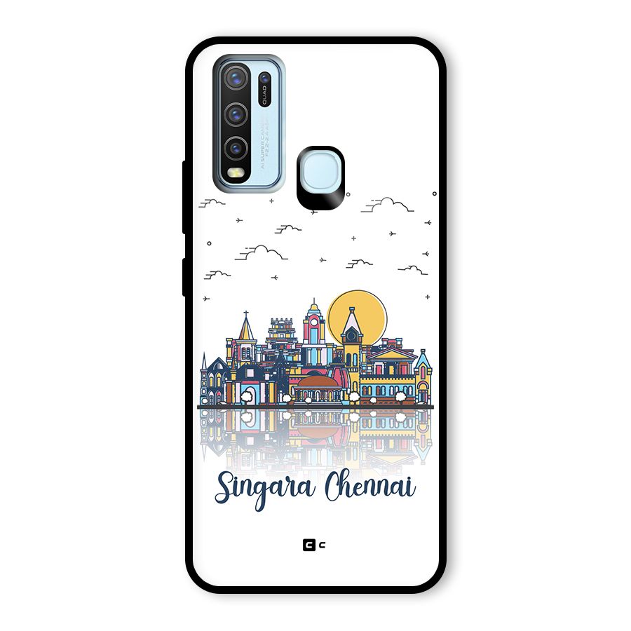 Chennai City Glass Back Case for Vivo Y30