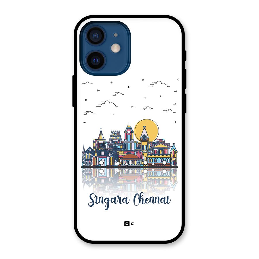 Chennai City Glass Back Case for iPhone 12 Mini