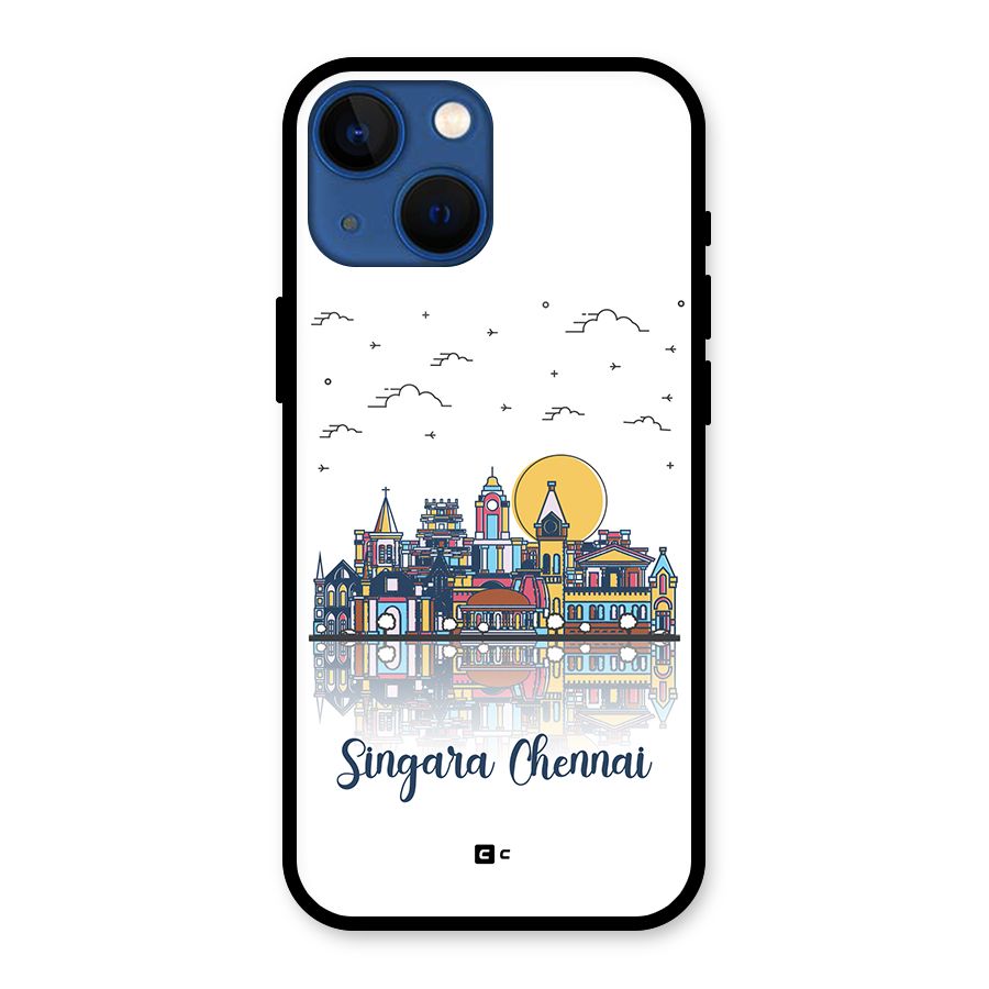 Chennai City Glass Back Case for iPhone 13 Mini