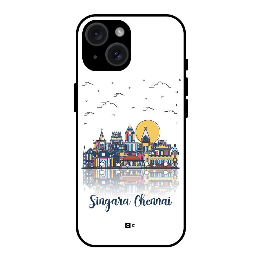 Chennai City Glass Back Case for iPhone 15