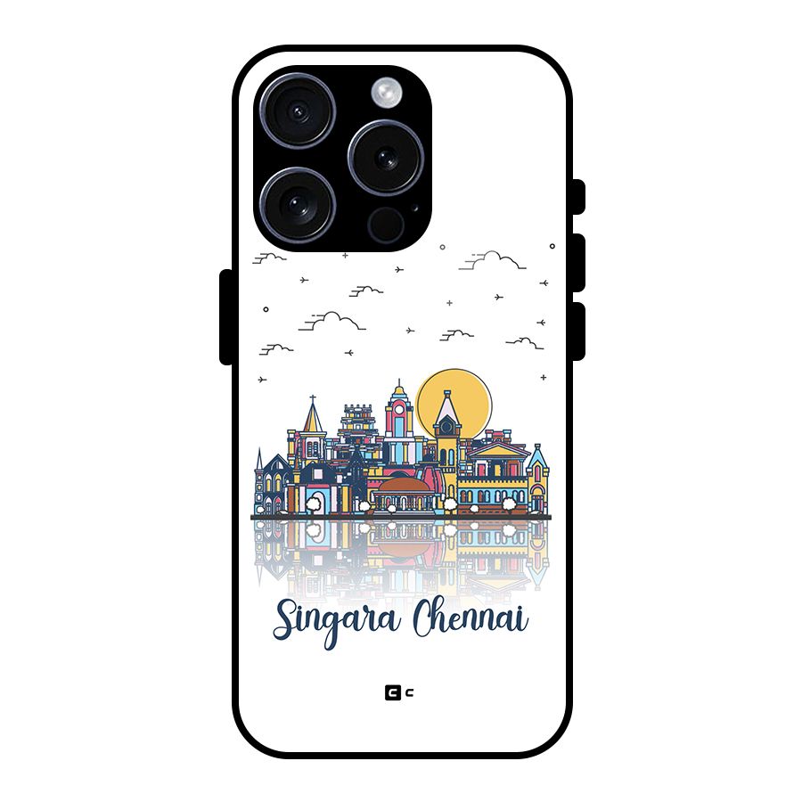 Chennai City Glass Back Case for iPhone 15 Pro