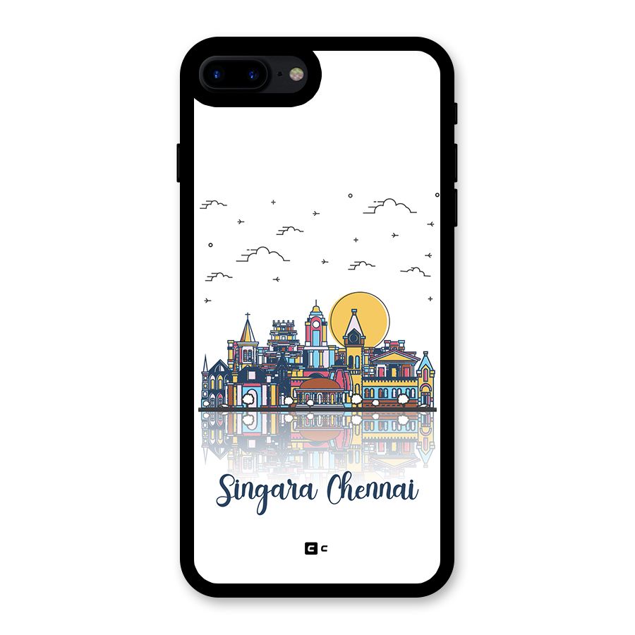 Chennai City Glass Back Case for iPhone 8 Plus