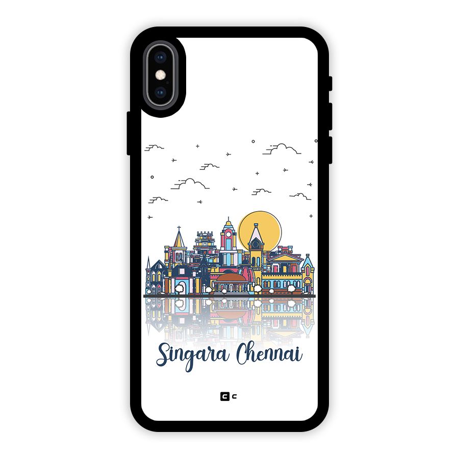 Chennai City Glass Back Case for iPhone XS Max