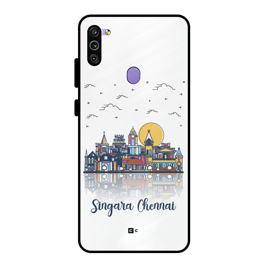 Chennai City Metal Back Case for Galaxy M11