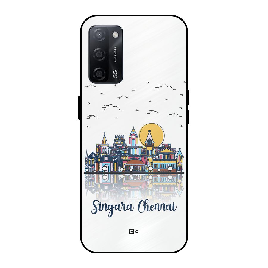 Chennai City Metal Back Case for Oppo A53s 5G
