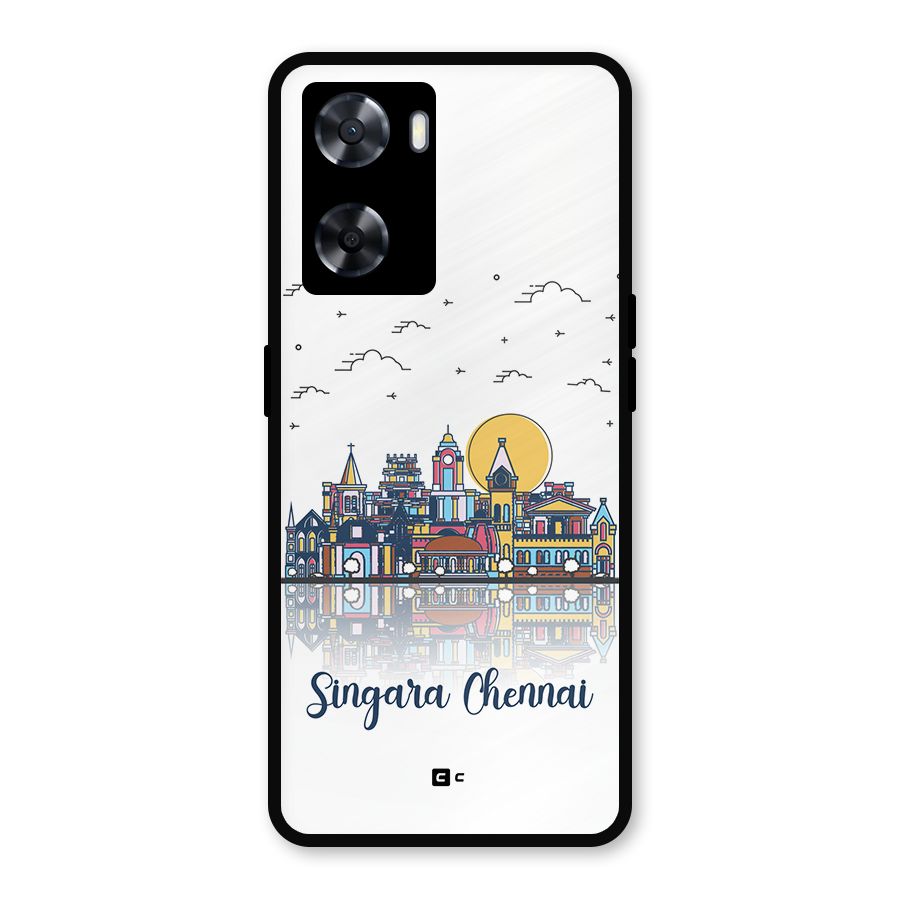Chennai City Metal Back Case for Oppo A57 2022