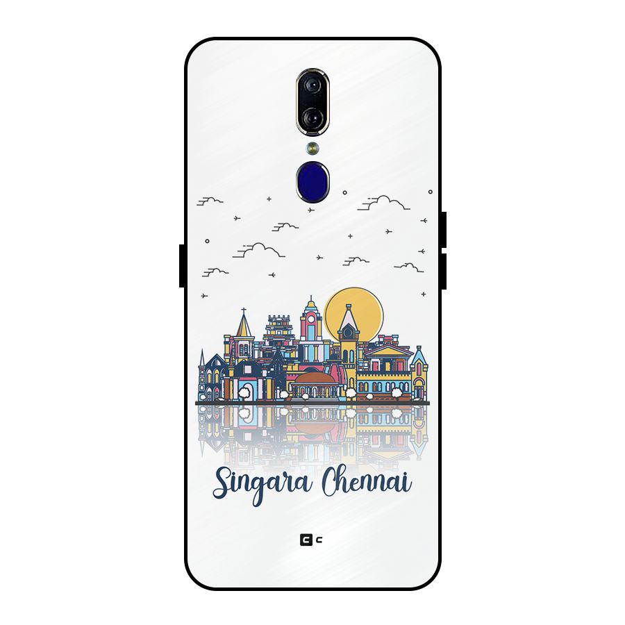 Chennai City Metal Back Case for Oppo F11