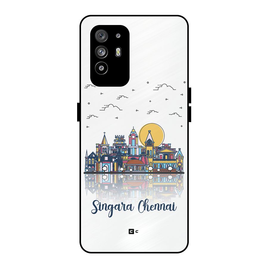 Chennai City Metal Back Case for Oppo F19 Pro Plus 5G
