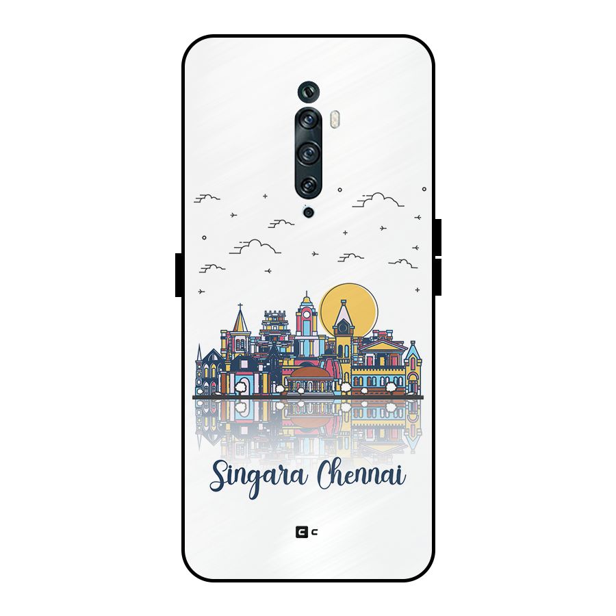 Chennai City Metal Back Case for Oppo Reno2 F