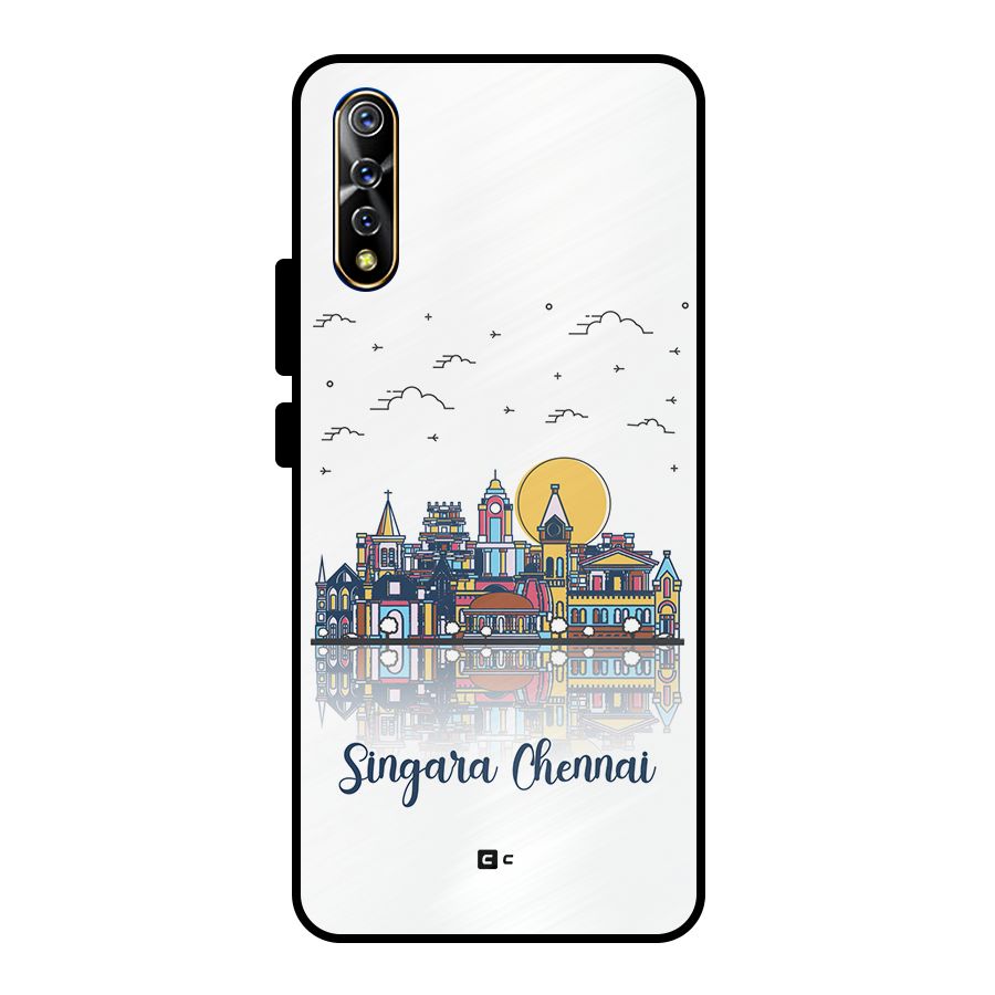 Chennai City Metal Back Case for Vivo S1