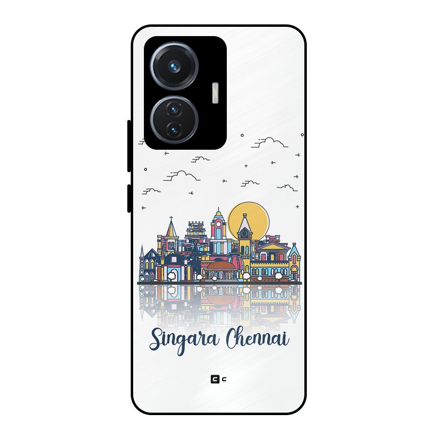 Chennai City Metal Back Case for Vivo T1 44W