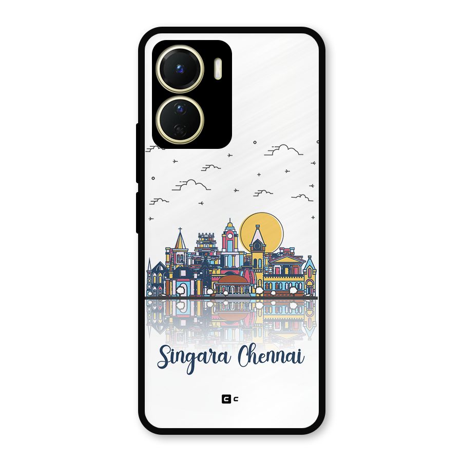 Chennai City Metal Back Case for Vivo T2x