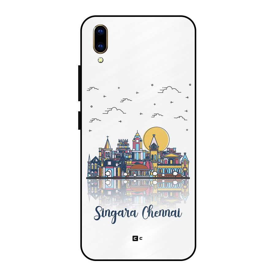 Chennai City Metal Back Case for Vivo V11 Pro