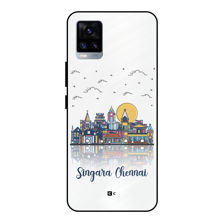 Chennai City Metal Back Case for Vivo V20 2021