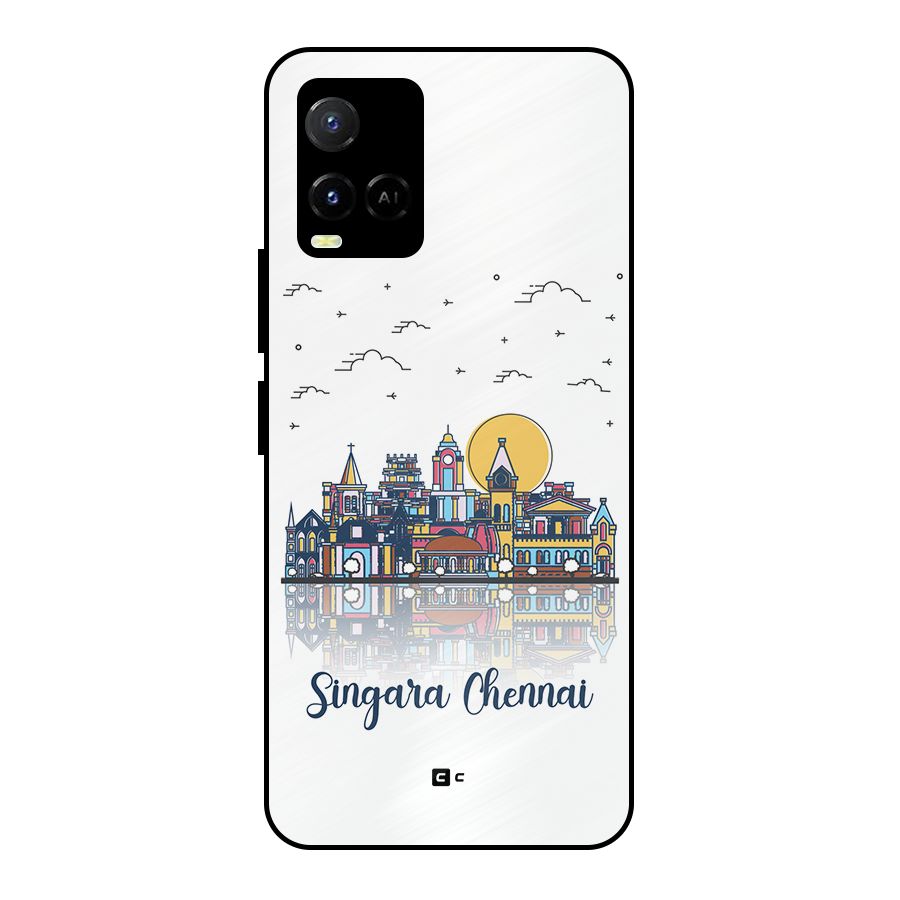 Chennai City Metal Back Case for Vivo Y21