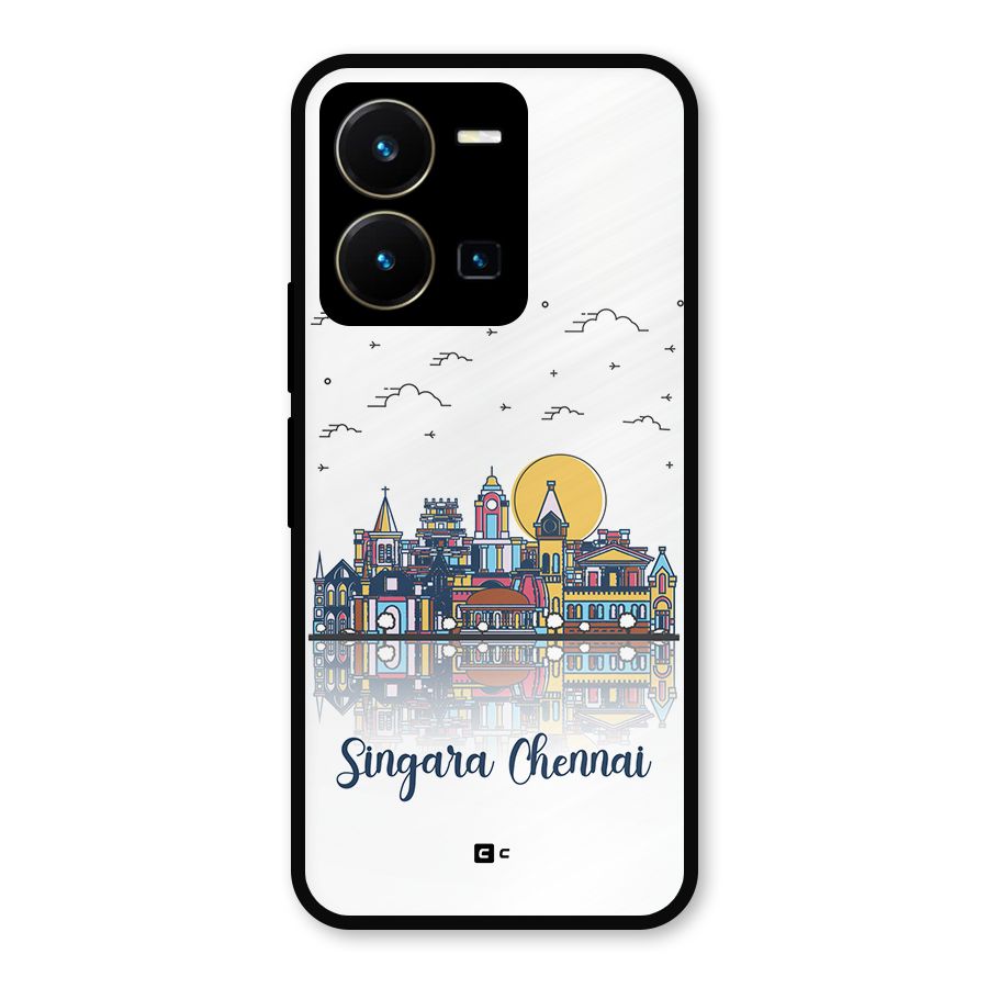 Chennai City Metal Back Case for Vivo Y35