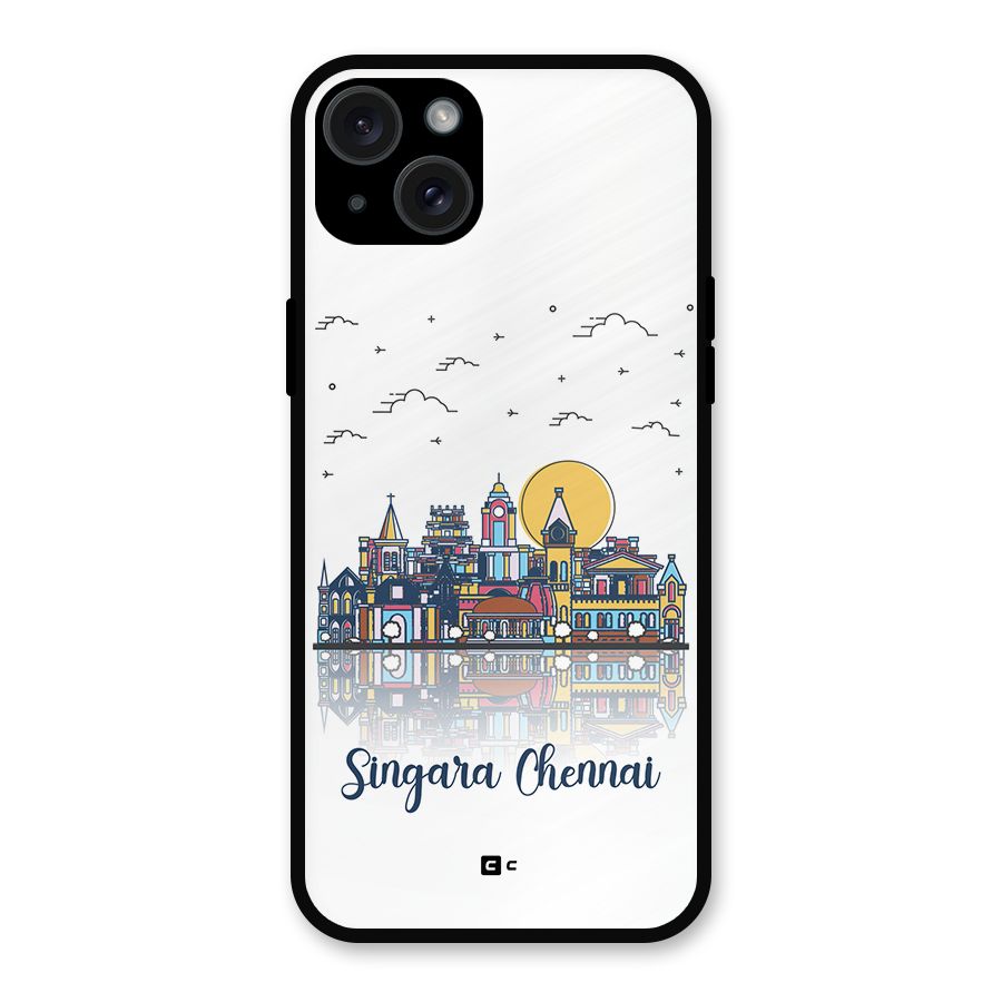 Chennai City Metal Back Case for iPhone 15 Plus