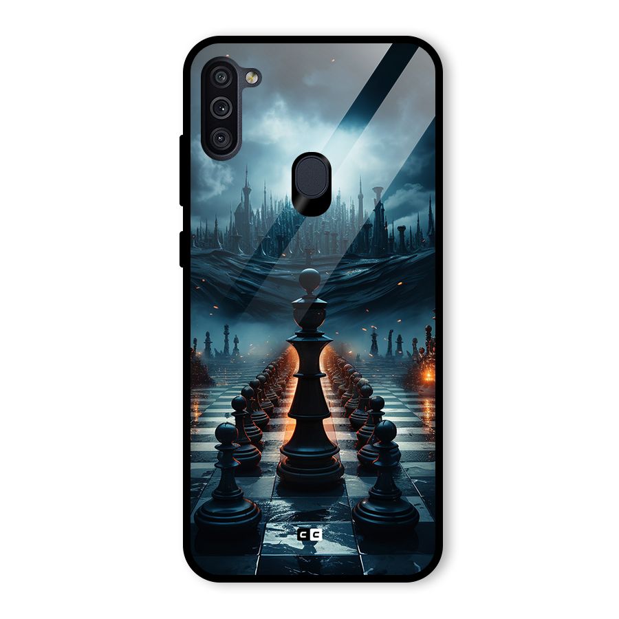 Chess World Glass Back Case for Galaxy M11