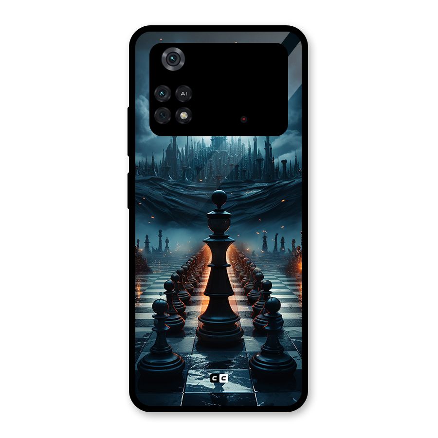 Chess World Glass Back Case for Poco M4 Pro 4G