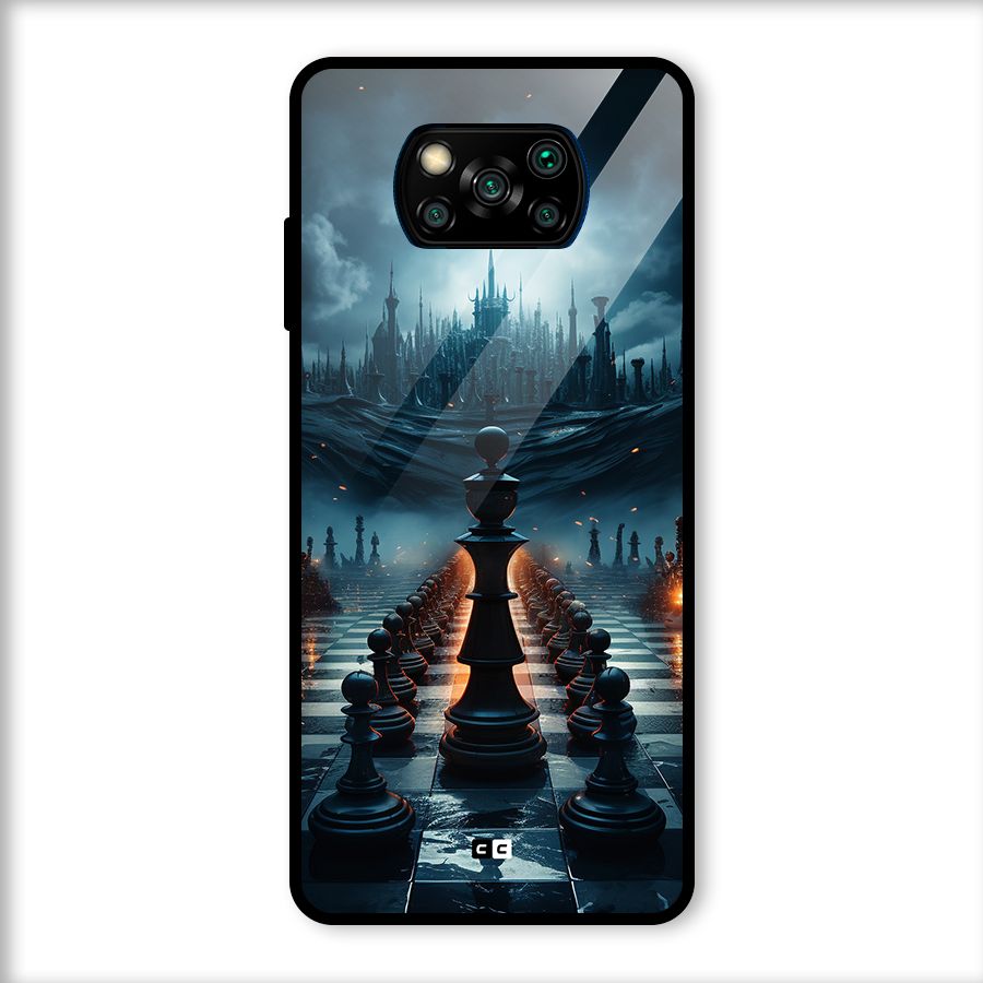 Chess World Glass Back Case for Poco X3