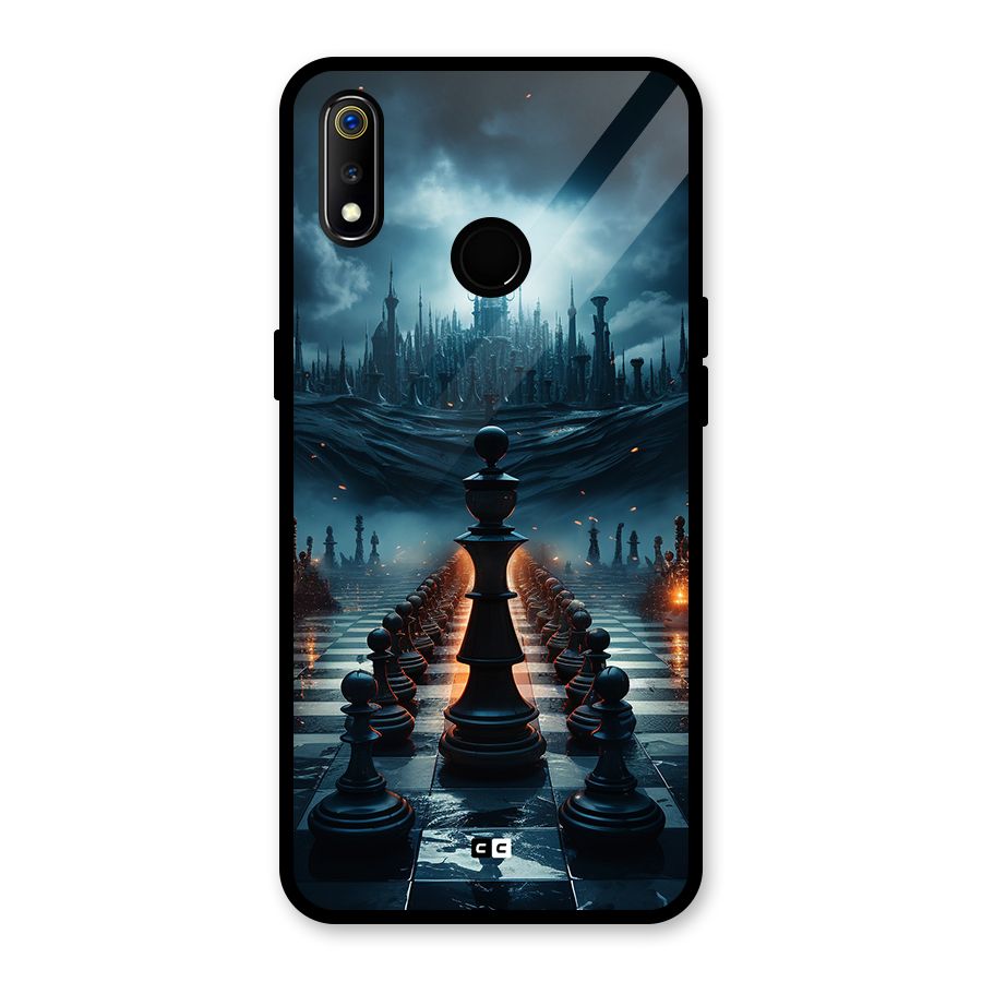 Chess World Glass Back Case for Realme 3i